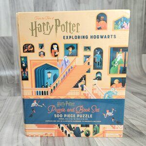 Harry Potter Exploring Hogwarts 500 Piece Puzzle in Keepsake Box & Guidebook NEW
